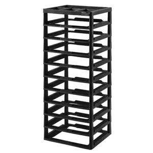 summervibes VEVOR Plastic Storage Organizer, 10-Tier Large Capacity with Organizer Top, Black Frame Only, PP Material Multifunctional Scrapbook Storage, for Office Essentials Tools Arts and Crafts Supplies