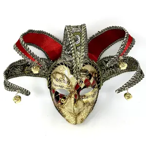 Jester Joker Mask, Venetian Masquerade Carnival Party Masks for Halloween Mardi Gras Cosplay
