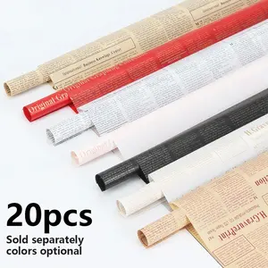 Classic Vintage English Newspaper Paper, Gift Wrapping Paper, Gift Wrapping Supplies, Flower Bouquet Packaging, Art Craft Inner Liner, Waterproof, 22.8 Inch