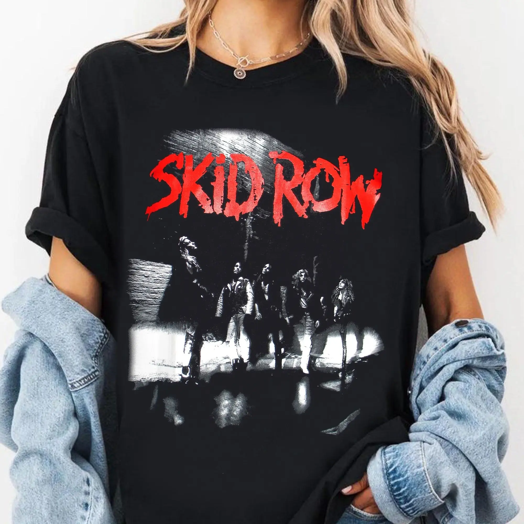 Skid Row First Album T-Shirt Metal Rock Band Trendy Streetwear for True Music Lovers