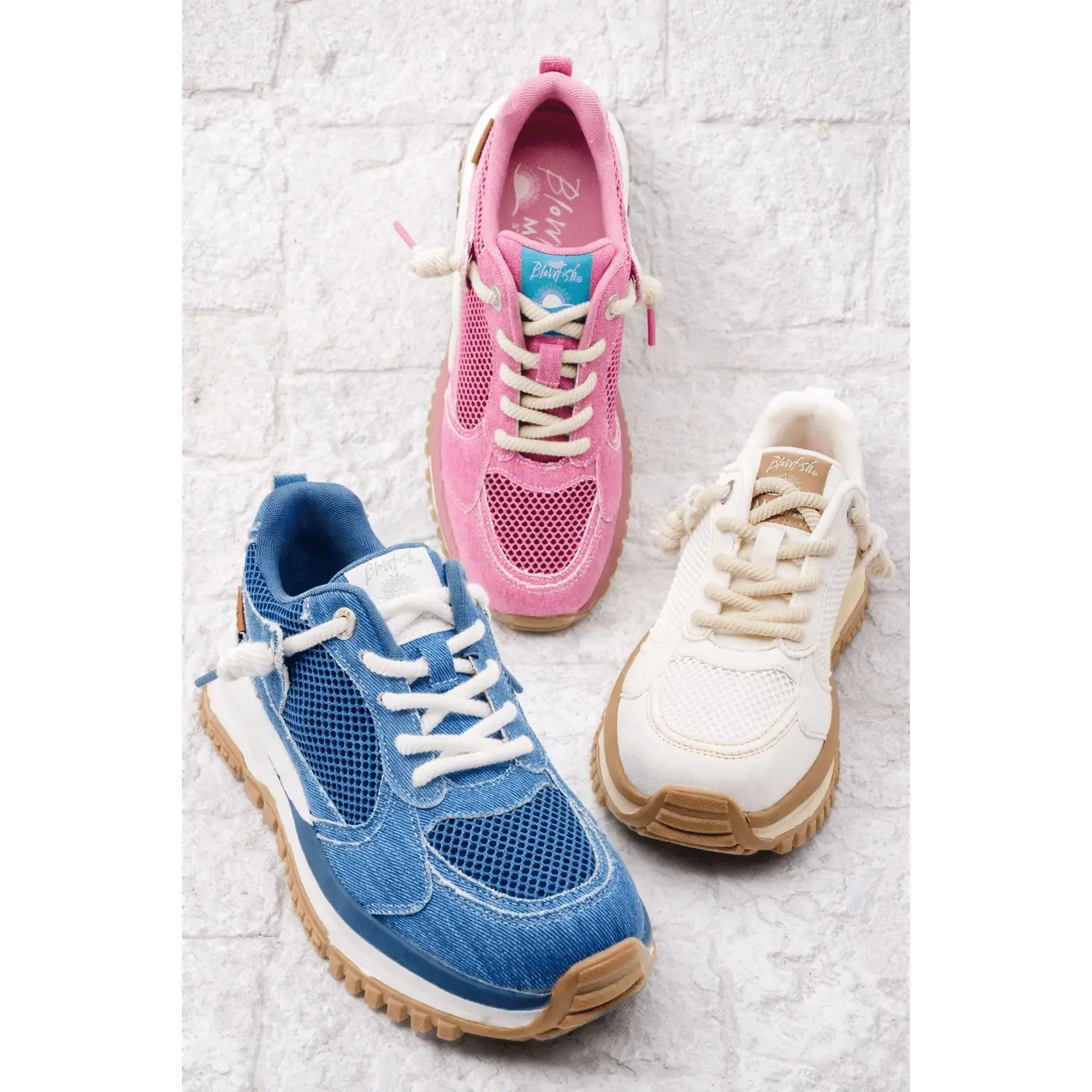Blowfish Chunky Platform Mesh Panel Lace Up Sneaker