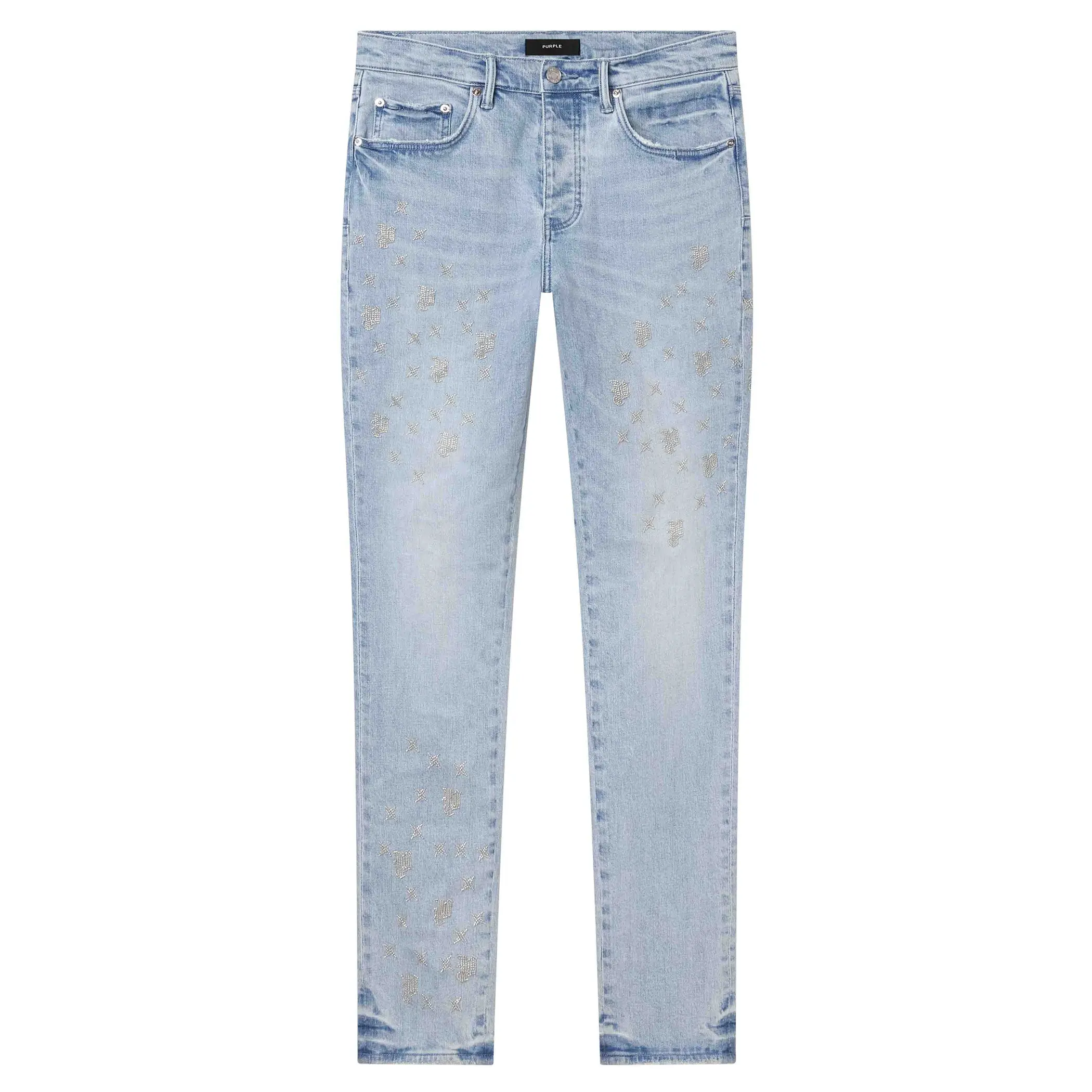 Purple Brand P005 Beaded Monogram Jean