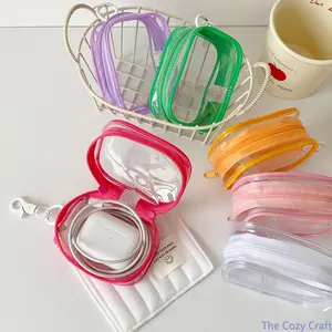 Clear PVC Display Storage Bag, Cute Stand-Up Toy Organizer , Mini Earbud & Coin Purse, Fun & Practical Handbag for Travel, Outdoor & Gifts tiktokshopspringglowup