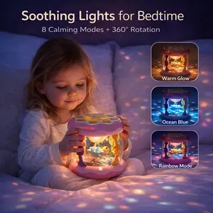 Baby Musical Toy with Lights, Montessori Sensory Music Box for Toddlers, Soothing Lullaby Toy for Sleep, Educational Gift for Boys Girls