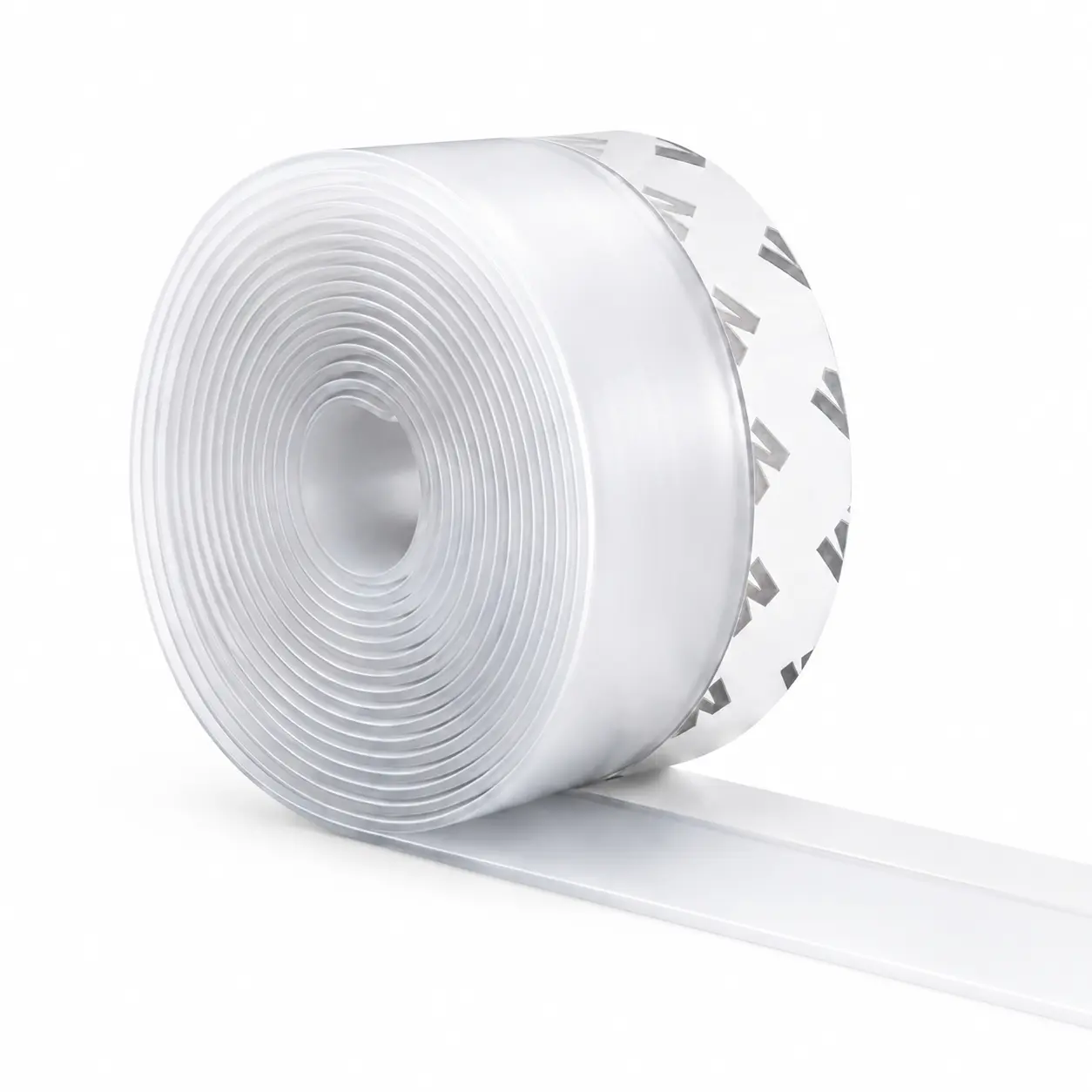 Silicone Door Weather Stripping Seal - Adhesive Bottom Gap Sealer for Doors & Windows, Anti-Collision, 5M/16.4ft Long, 45MM, Transparent