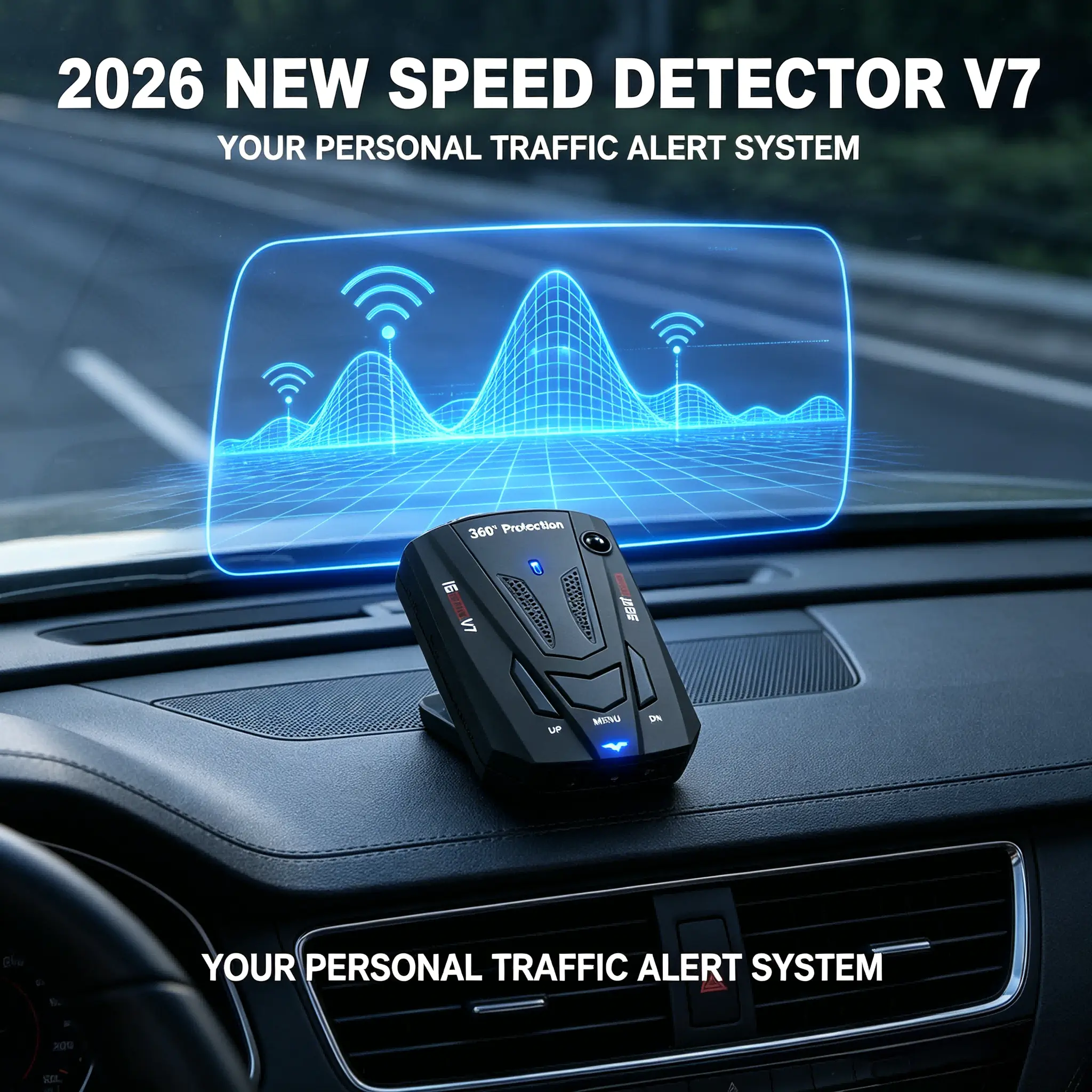 Speed Alert Radar Detector for Daily Commuters | 360° Signal Reception | Reduce False Alarms