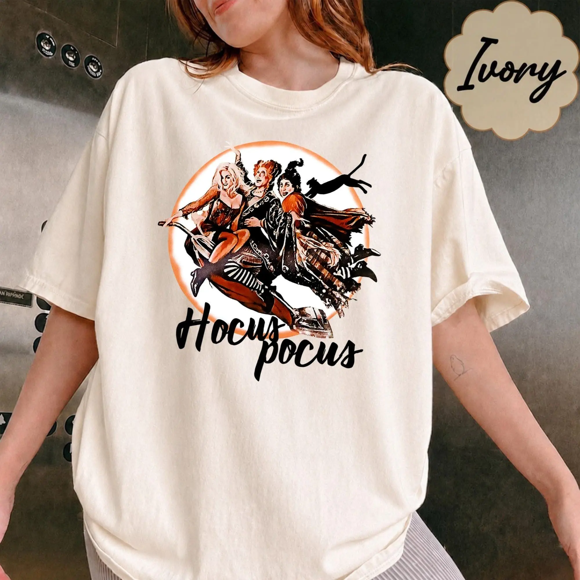 [Sale Up To 50%] Comfort Colors Halloween Shirt, Bleached Halloween Shirt, Women Smell Children Hocus Pocus Halloween T-Shirt, Vintage Sequined