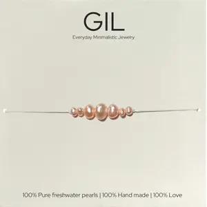 GIL B.020 Bracelet - Real Natural Fresh Water Pearls Handmade Jewelry Accessory for Women's Fashion