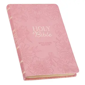 KJV Holy Bible, Gift Edition King James Version, Faux Leather Flexible Cover, Light Pink Floral -- Christian Art Gifts - Bible