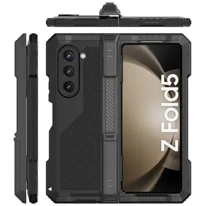 HAY R-just Rugged Armor 360 Full Mobile Phone Case For Samsung Galaxy Z Fold 6 Fold 7 Fold 4 5 6 7 Metal Aluminum Shockproof Cover