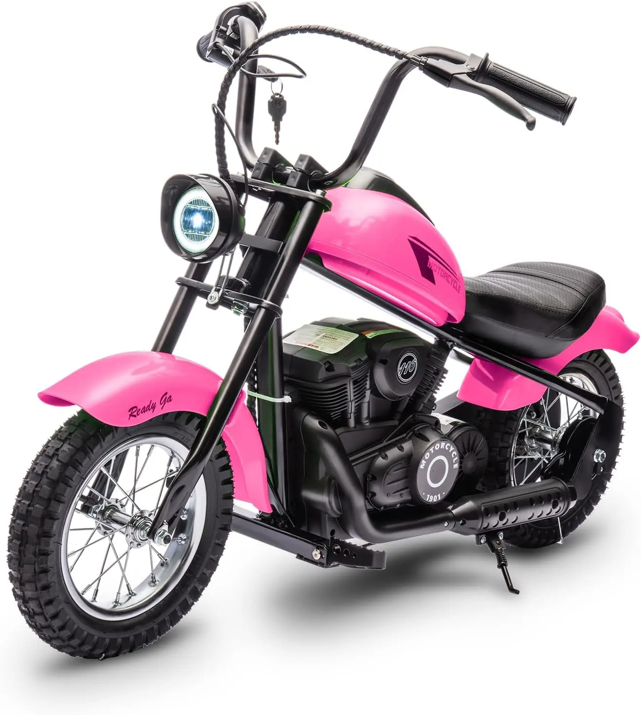 GAOMON Sturdy Active Kids' Electric Dirt Bike (Rose), 24V 300W Motor, 15 MPH Top Speed, 12-in Air-Filled Tires, LED Visibility Lights, Easy-Control Handle, Responsive Acceleration, Sporty Design, Outdoor Enjoyment, Multiple Colors/Finishes