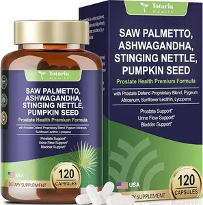 Organic Saw Palmetto - Prostate Health Supplements for Men with Ashwagandha Root, Stinging Nettle, Pumpkin Seed, Prostate Defend Propnietary Blend, DHT Blocker, 120 Count