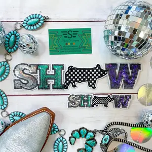 Show Pig Check Sequin Patch (Patch ONLY)