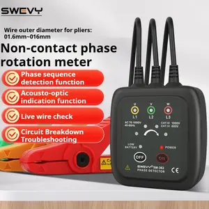 SWEVY Non-Contact Phase Sequence Tester High Precision Three-Phase Power Motor Detection Direction Phase Table