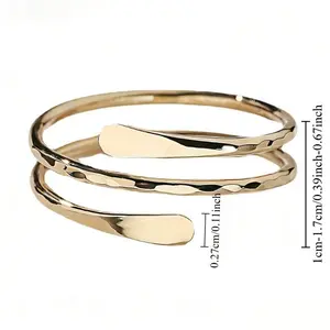 CUY Women' Coil Ring - Plated Spiral Coil, Elegant Minimalist & Punk Style Suitable for Daily Wear, Parties, Commuting, Versatile for Occasions, Coating for Year-Round Accessories