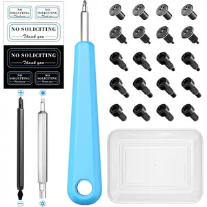 R/ing Doorbell  Kit, Double-Ended Torx T6/T15 with Phillips and Slotted  & No Soliciting Signs, Doorbell  Screws for Video Doorbells Replacement Password Reset(Blue)