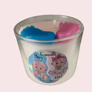 Gener Reveal Candle, Boy/Girl, Light Candle to Reveal Gender, Safe, Adorable Design for Baby Shower Ornaments