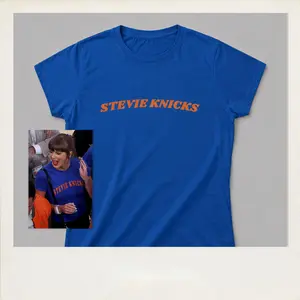 Stevie Knicks Shirt, Viral Vintage Basketball Tee, Retro NYC Graphic Shirt, Celebrity Inspired Game Day Tee