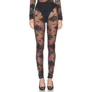 The Andamane Zillah Lace Leggings in Black