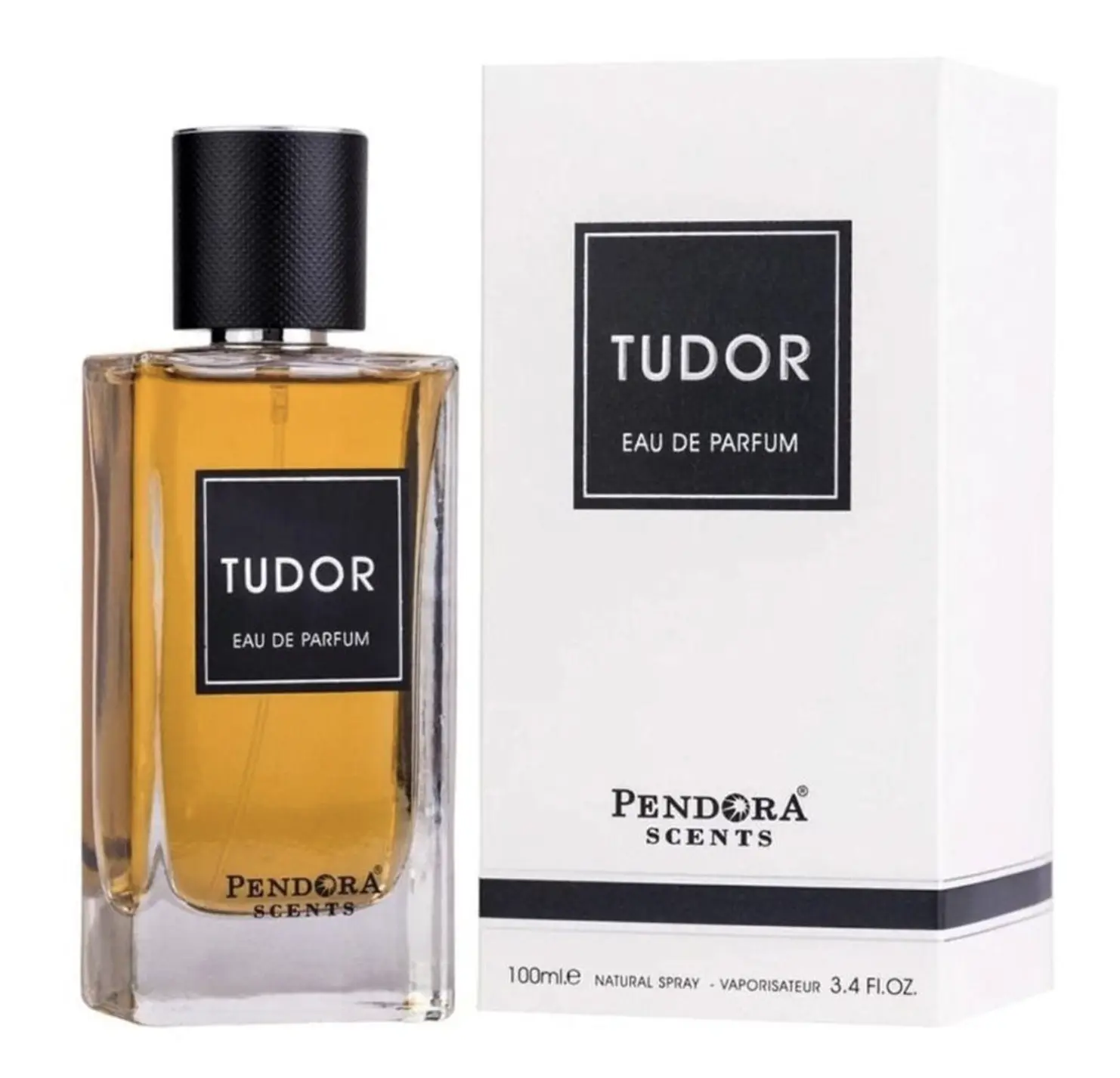 Paris Corner Pendora Tudor Eau De Parfum - 3.4 fl oz Unisex EDP Spray, Fresh Floral-Citrus & Peppery Rose Heart Scent with Violet Leaf, Everyday Luxury Unisex Fragrance, Luxury Brand Bottle, Romantic Alluring Notes, Romantic Vibe