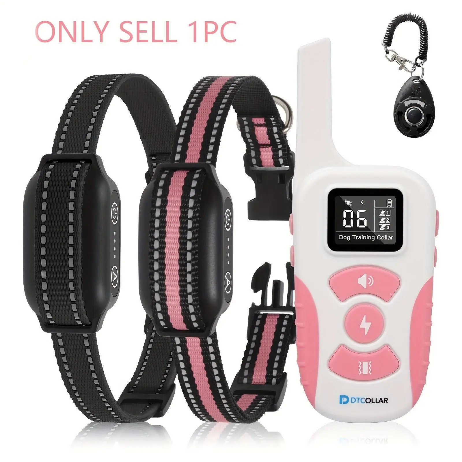 Dog Training Collar Training Aid Training Gear with Remote for 2 Dogs, 3 Modes Beep Vibration Shock, USB Rechargeable Ipx7 Water Resistant, Medium & Large Dogs, Puppy Training Tools