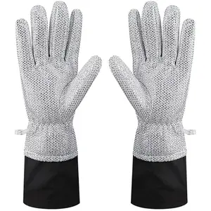 Humwam Thickened Wire Dishwashing Gloves Multipurpose Non Scratch Scrubbing Waterproof Kitchen Cleaning Gloves