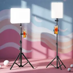 63 Inch Flexible Tripod Stand, 10 Inch Selfie Ring Light, Three Color Adjustable LED Light, Live Streaming Video Conference Lamp, Photographic Fill Light, LED Fill Lights, Video Lighting
