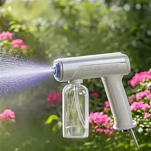 Professional Disinfectant Fogger Machine, 380ml XO Chef Lab Wireless Nano Sprayer Gun Handheld Sanitizer Fogger, Blue Light Foggers for Touchless Sanitization