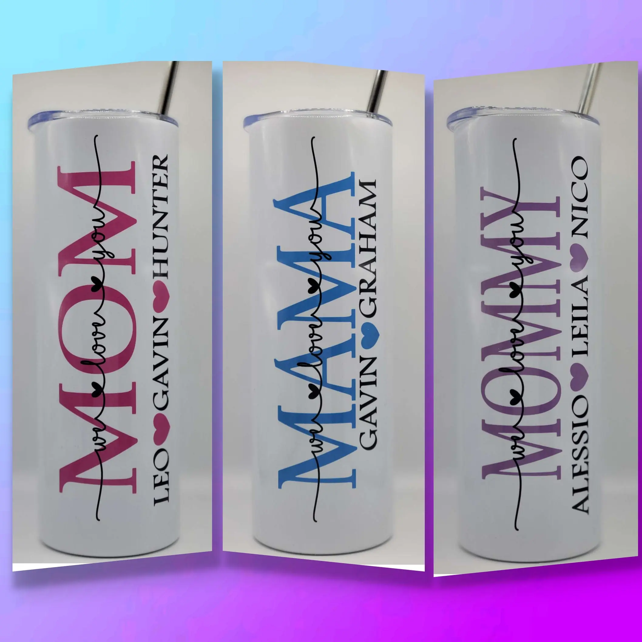 Personalized Mom Tumbler, Gift for Mom, Mothers Day Gift, Personalized Gifts for Mom, Birthday Gifts for Mom, 20oz Tumbler w/ Kids Names