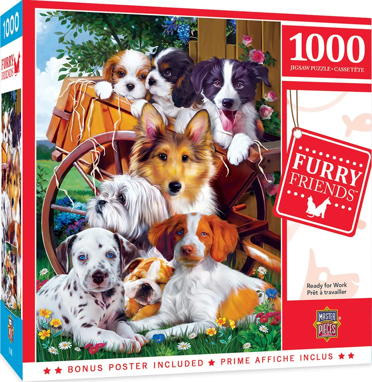 1000-Piece Furry Friends Ready for Work Creative Jigsaw Puzzle - Intermediate Board Game for 12 Years Above Toys & Hobbies Enthusiasts, Great Gift Option