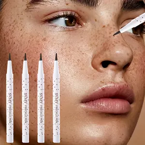 4-color natural freckle pen, quick-drying waterproof freckle pen, realistic fake freckle pen, temporary makeup simulation freckle pen, Cosmetic -4pcs
