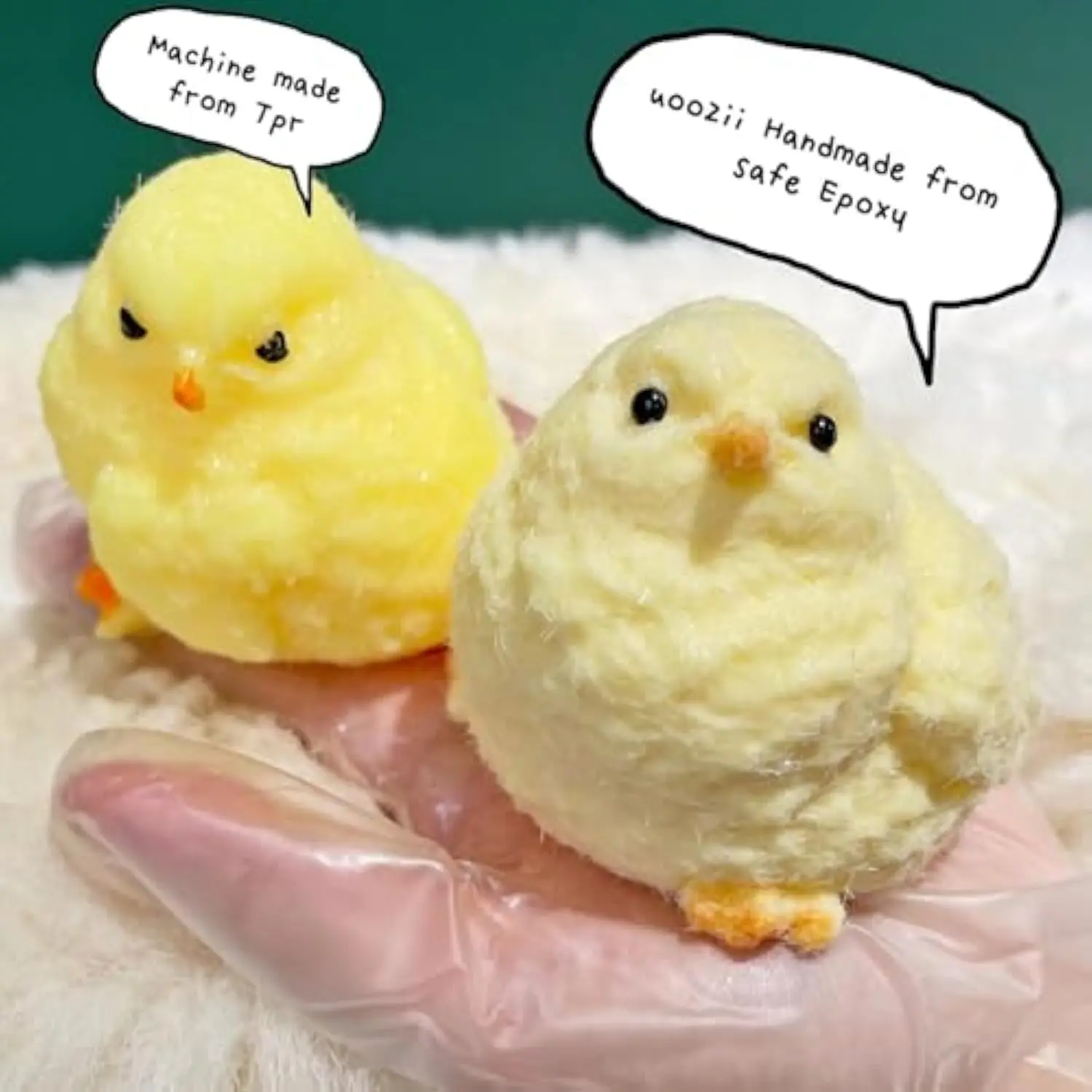 [BOGO] 2-Pack Handmade Chick Taba Squishy  Super Soft Silicone Fidget Toy for Stress Relief, 2026 Viral Desk Toy & Gift