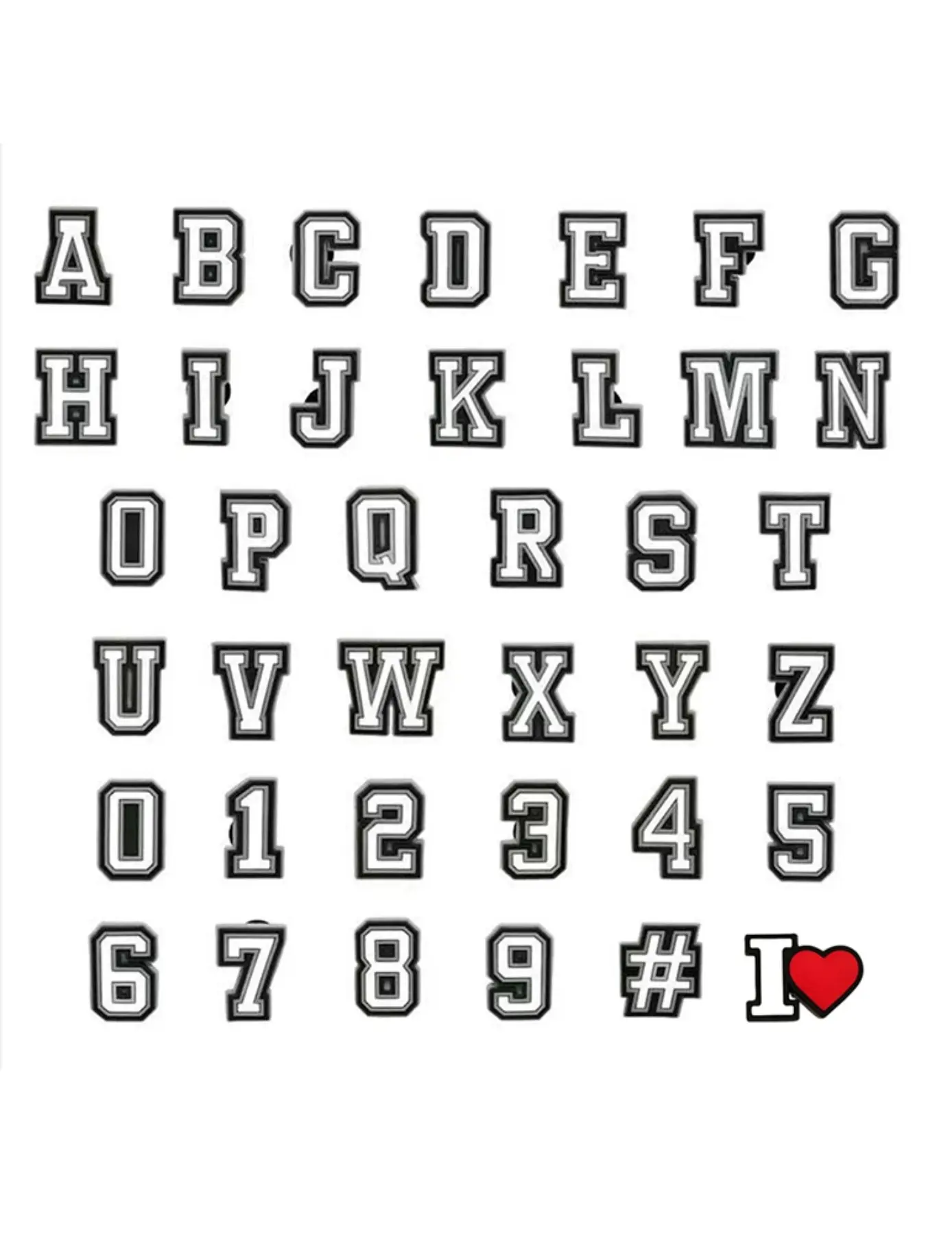 38 Piece Number Letter Shoe Charms Charm Set Alphabet Letter For Bubble Slides Clogs Sandals,PVC Shoe Decorations Accessories Buckle For Christmas Birthday Gifts, Shoe Embellishment Set, Decorative Shoe Accessories