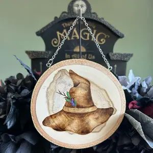 Witch’s Hat with Blackthorn Twig Wall Hanging