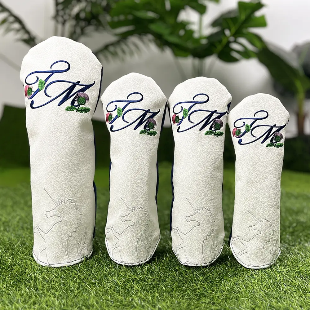Golf Club Head Covers with Minimalist Printed Embroidery, Protects Multiple Clubs, Great Gift for Golf Enthusiasts, Golf Accessories, Golf Gear, Golf Supply, Golf Gift Accessory