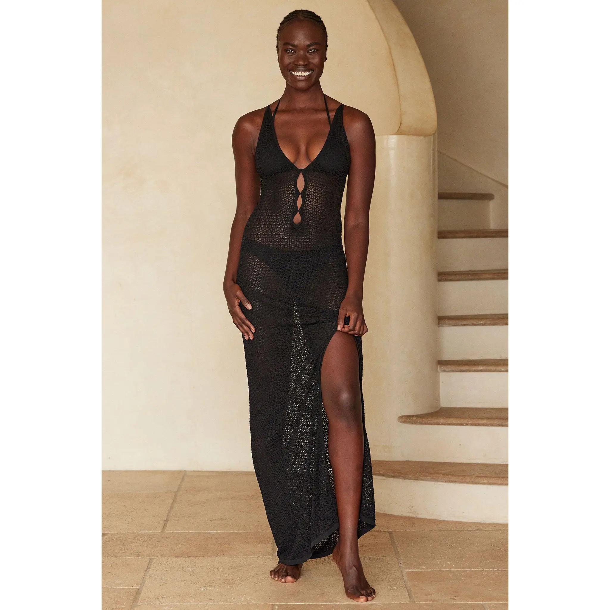 Ramatuelle Dress - Black Lace Crochet - TikTok Shop