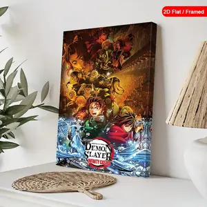 Classic Anime Art Framed Poster Set, Perfect Gift for Japanese Manga Lovers, Ideal Wall Decor for Bedroom Living Room Kitchen Dormitory Corridor