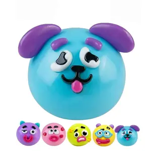 HappyDoggo Smushers Squishy Toy, 5-Pack Moldable Slow Rise Squishy, Super Soft Stretchable Stress Relief Squeeze Balls for Anxiety, Funny Dog Face Sensory Fidget Toy for Adults Kids, Cute Desk Decor