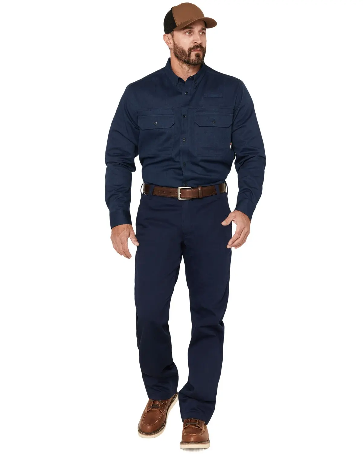 Hawx Men's Men'S Fr Milwaukee Solid Straight Work Pants - Hxfrfa26p51-Nvy