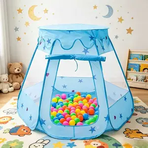 Children's Game Tent, Boy and Girl Pretend Playhouse Toy Castle, Kids' Toy Ball Pool, Large Pop-Up Playpen, Portable Playhouse, Outdoor Playhouse, Ideal Birthday/Christmas/Thanksgiving/Halloween Party Decoration, Holiday Gift, Excludes Foam Balls
