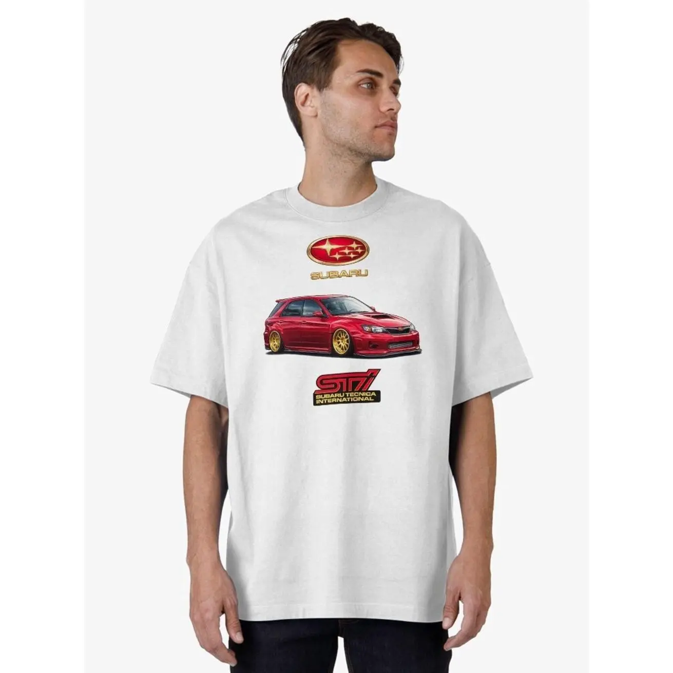 JDM Graphic for Auto Enthusiasts Subaru  Subie Impreza Gen 3 Hatch Sti/Wrx  T-Shirt , Street Racing & Car