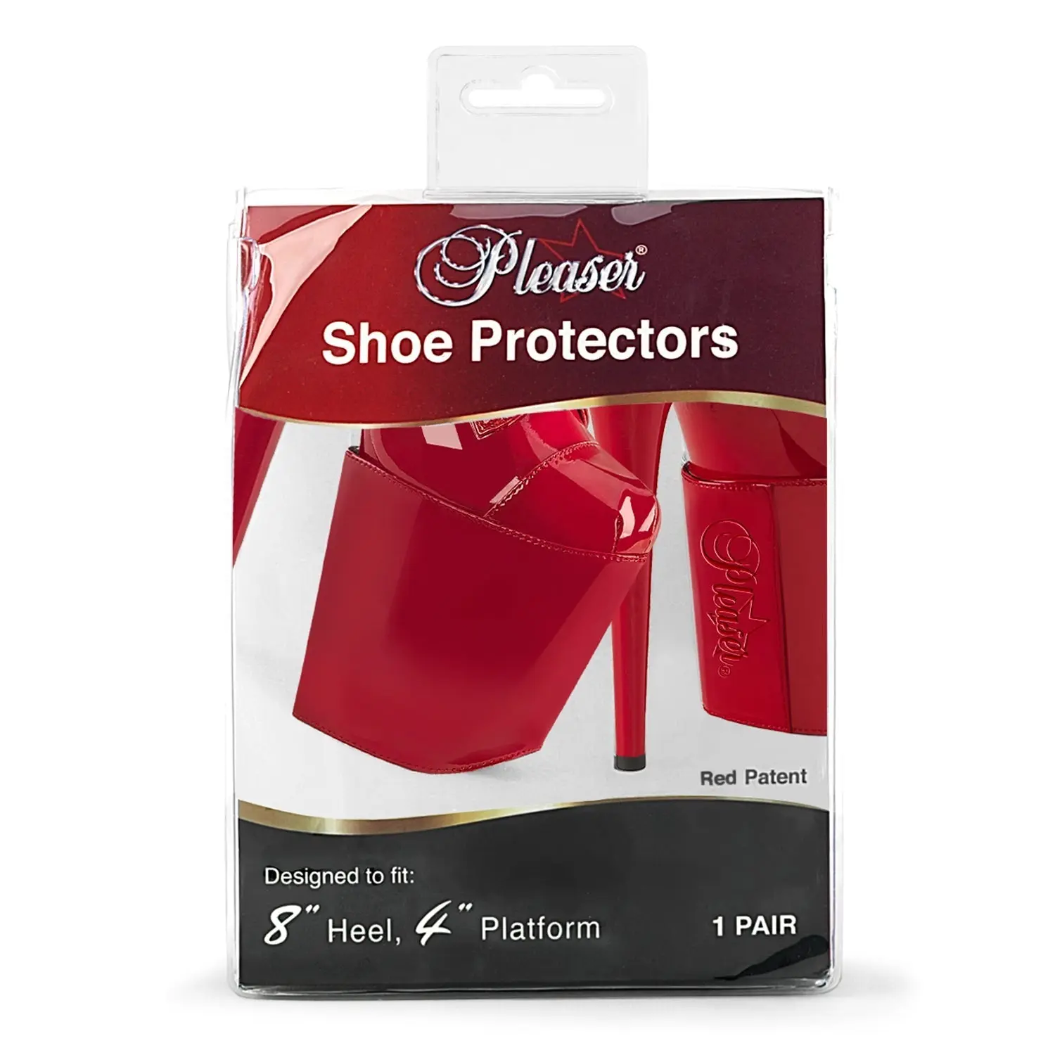 Shoe & Boot Toe Guards, 8-in Closed-Toe Protective Covers with Hook & Loop Closure, 8" Heel & 4" Platform Protection, Seamlessly Blends with Pleaser Shoes, Blends Seamlessly With Pleaser Shoes