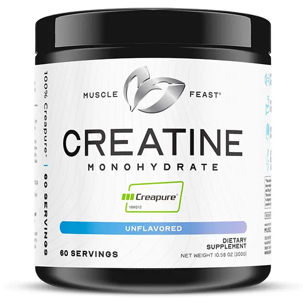 Creapure Creatine Monohydrate Powder - Premium Unflavored Creatine Supplement for Muscle Growth Strength & Recovery - Vegan Keto Friendly Gluten Free Formula - Trusted Creapure Creatine - 300g Container