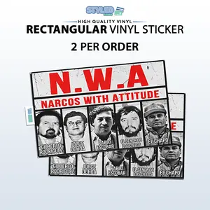 N.W.A rectangle vinyl sticker