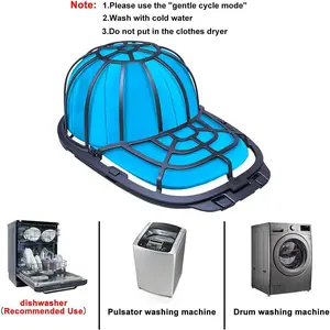 Baseball Caps Washer for Washing Machine or Dishwasher, Hat Washer Frame/Washing Cage, Hat Shapers/Cleaning Protector Racks, 1Sizes Fit for Adult and Child's Cap