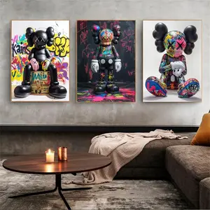 Set of 3 Kaws Poster HYPEBEAST Wall Art Men Wall Decor HYPEBEAST Decor Urban Art Sneakerhead Prints Girls Room Wall Art Bedroom Art Prints Gift Artwork