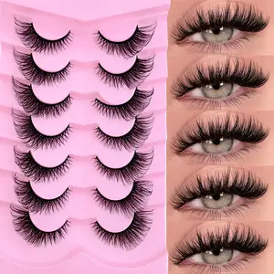 Waterproof Cat Eye False Eyelashes, Reusable DD Curl Lashes, Multiple Sizes 6-15mm, Dramatic Natural Look, Perfect for Beginners, High Quality Eyelashes, Cosmetic Eyelash Extension, Eyelash Extensions Set, Diy Dramatic Lashes