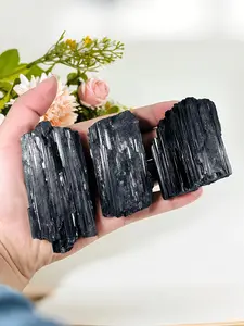 Natural Black Tourmaline Stone, 40-60g Irregular Crystal Mineral Specimen, Energy Crystal, Balance Chakra Gift, Home Reiki Decor, Table Reiki Decoration, Chakra Healing Crystals