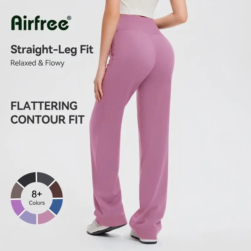 Women's Wide Leg Athleisure Pants - Elastic Waist, Moisture-Wicking, Breathable Fabric, 30"/33" Inseam, Plus Sizes Active Gym Pants for Yoga, Gym (Women's Clothing, Female)