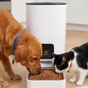 App-Controlled Wi-Fi Pet Food Dispenser with Auto-Feeding, Plastic-Steel Construction, Washable Parts for Dogs and Cats